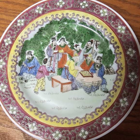 Macau Hand Painted Chinese Plate/Charger - Picture 1 of 2